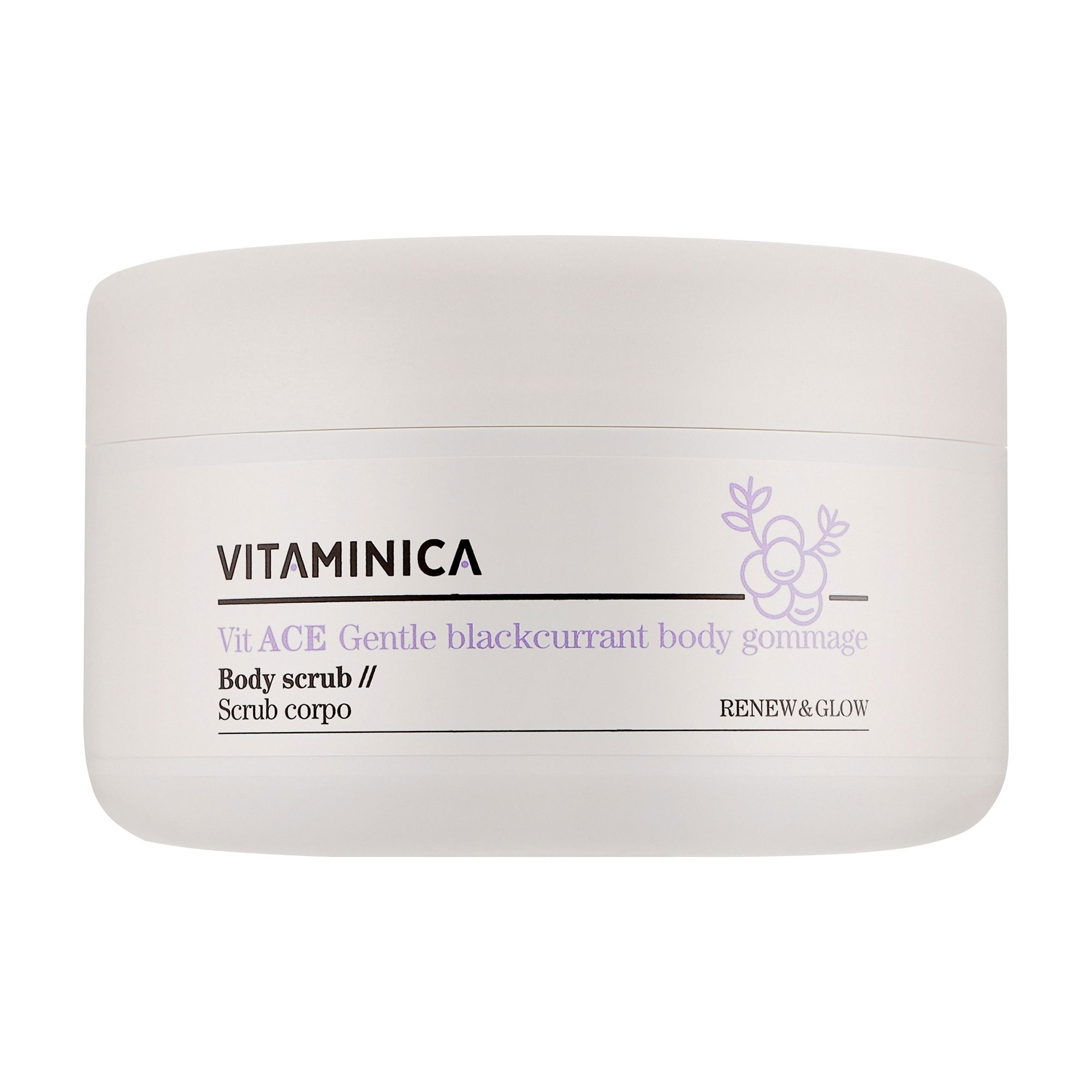 Скраб для тіла Bioearth Vitaminica Vit ACE Gentle Blackcurrant Body Gommage, 300 мл
